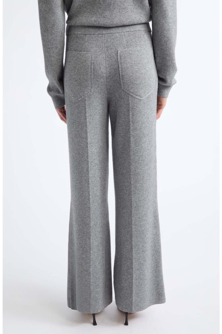 Alina Knit Wool & Cashmere Wide Leg Pants, Alternate, color, MID-GREY MARL
