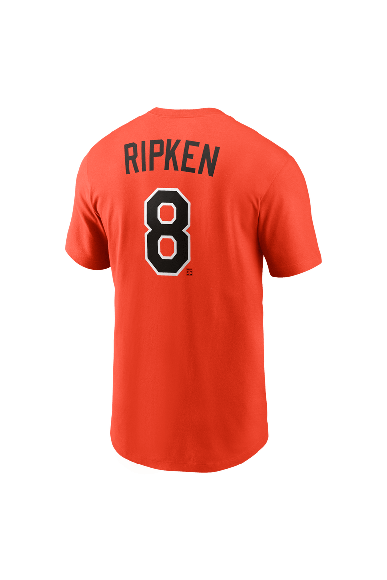 Men's Nike Cal Ripken Jr. Orange Baltimore Orioles Cooperstown Collection Name & Number T-Shirt, Alternate, color, Orange