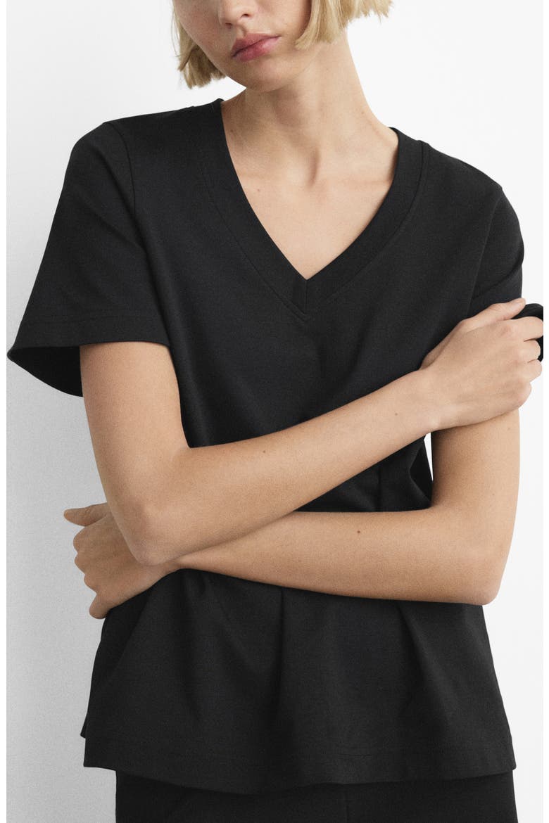 Cotton T-Shirt, Main, color, BLACK