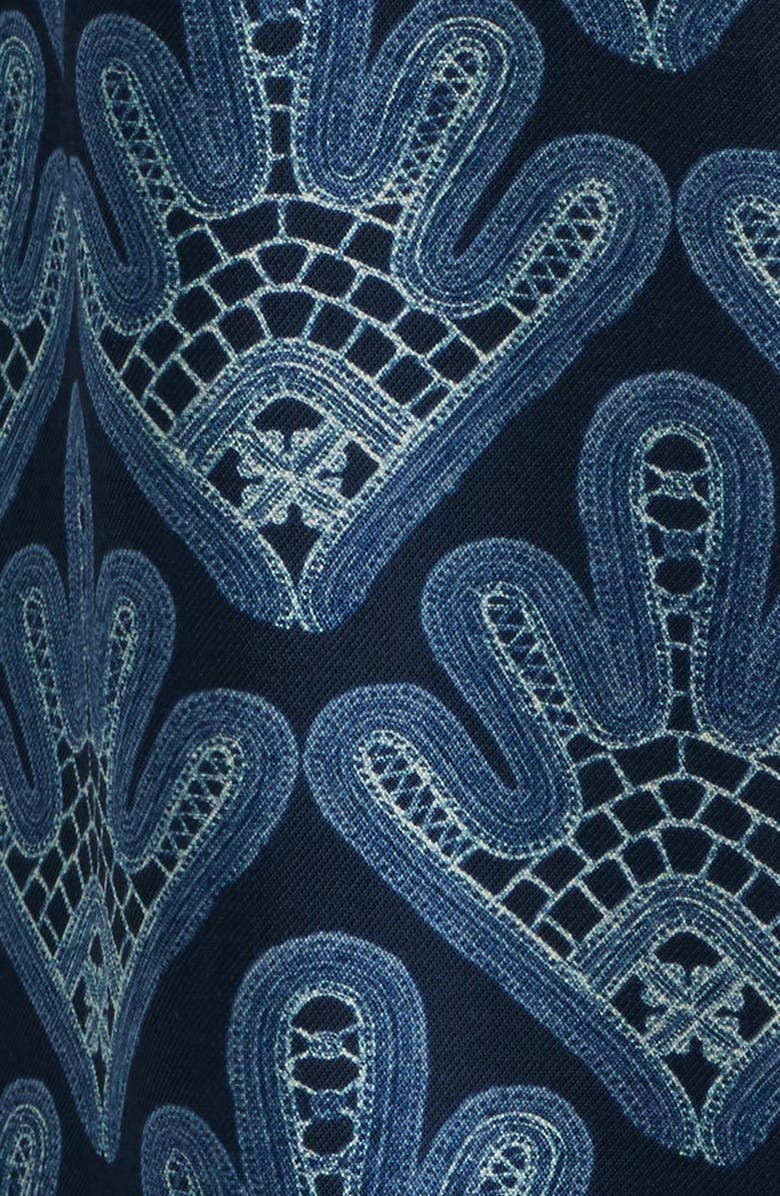 NN07 Deon 50055 Abstract Print Short Sleeve Button-Up Shirt, Alternate, color, Navy Blue
