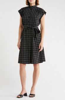 Calvin Klein Gingham Check Belted Shirtdress