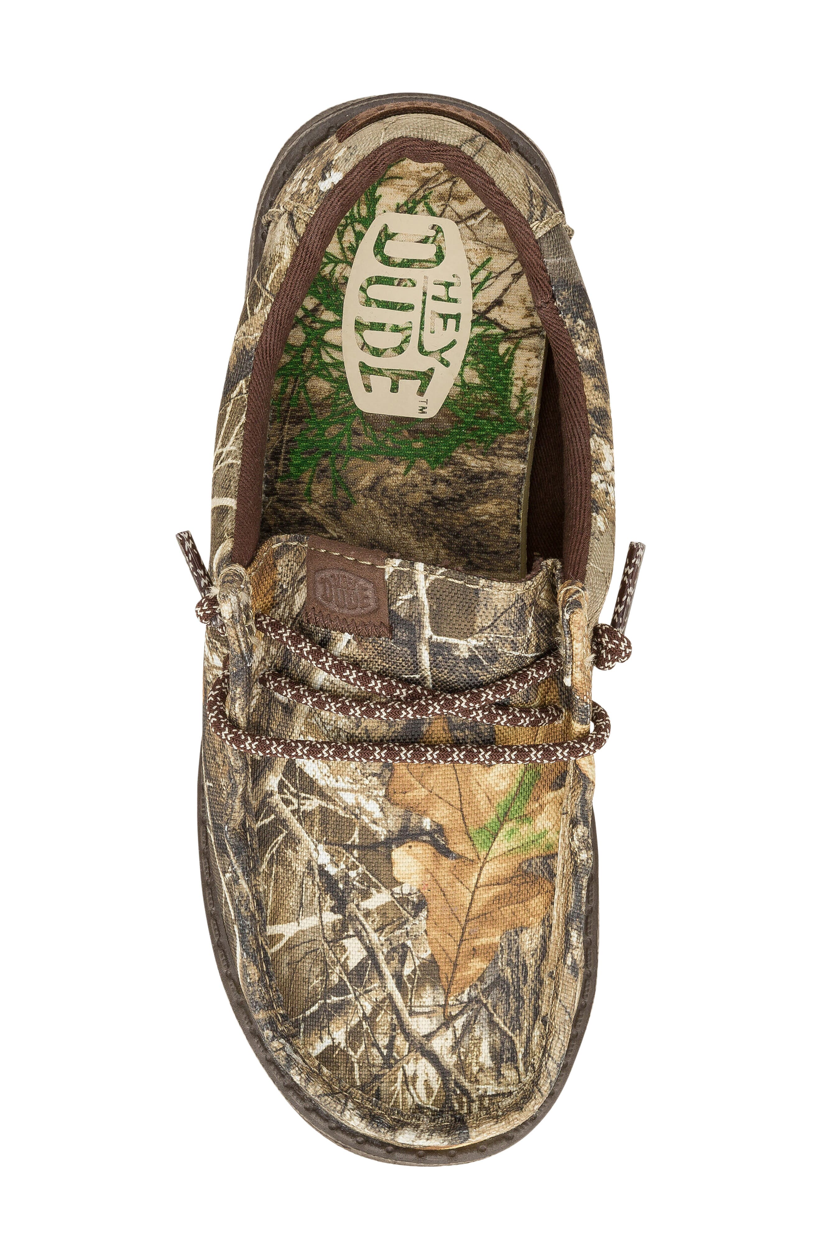 Hey Dude Kids' Wally Realtree Edge Slip-On, Alternate, color, Brown/ Natural