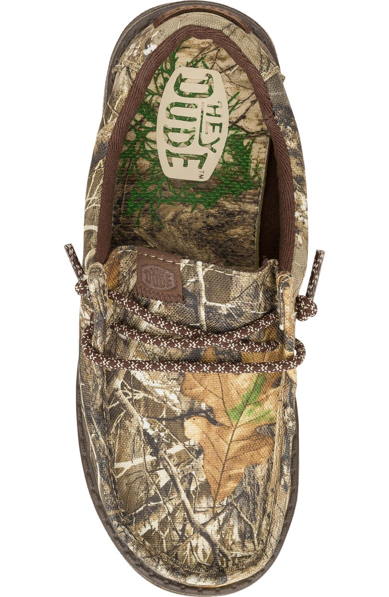 Hey Dude Kids' Wally Realtree Edge Slip-On, Alternate, color, Brown/ Natural