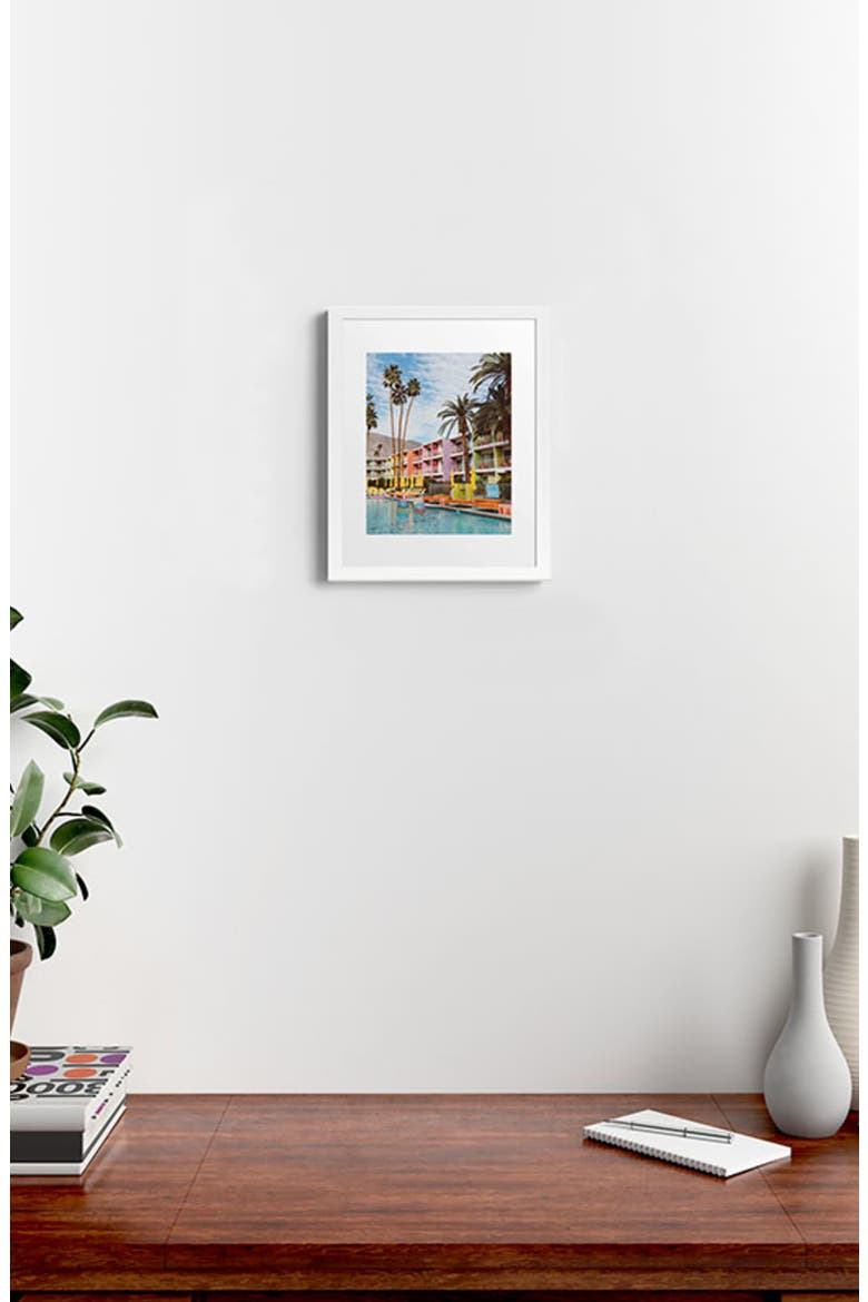Palm Springs Pool Day VII Framed Art Print, Alternate, color, BLUE