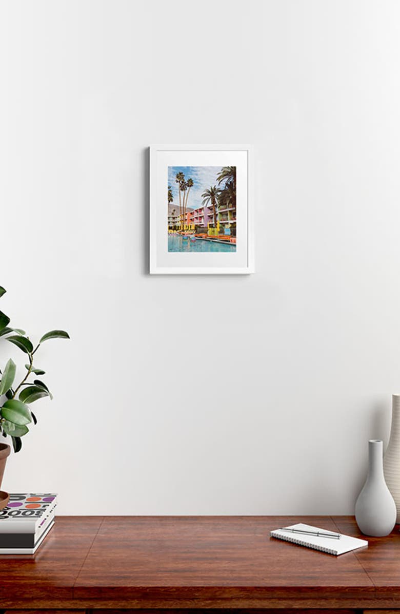 Deny Designs Palm Springs Pool Day VII Framed Art Print, Alternate, color, Blue