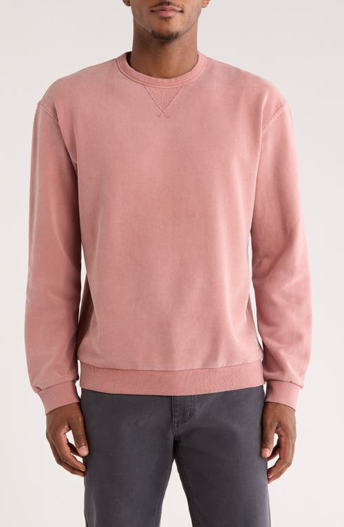 Marine Layer Relax Cloud 9 Cotton Blend Fleece Crewneck Sweatshirt In Pink