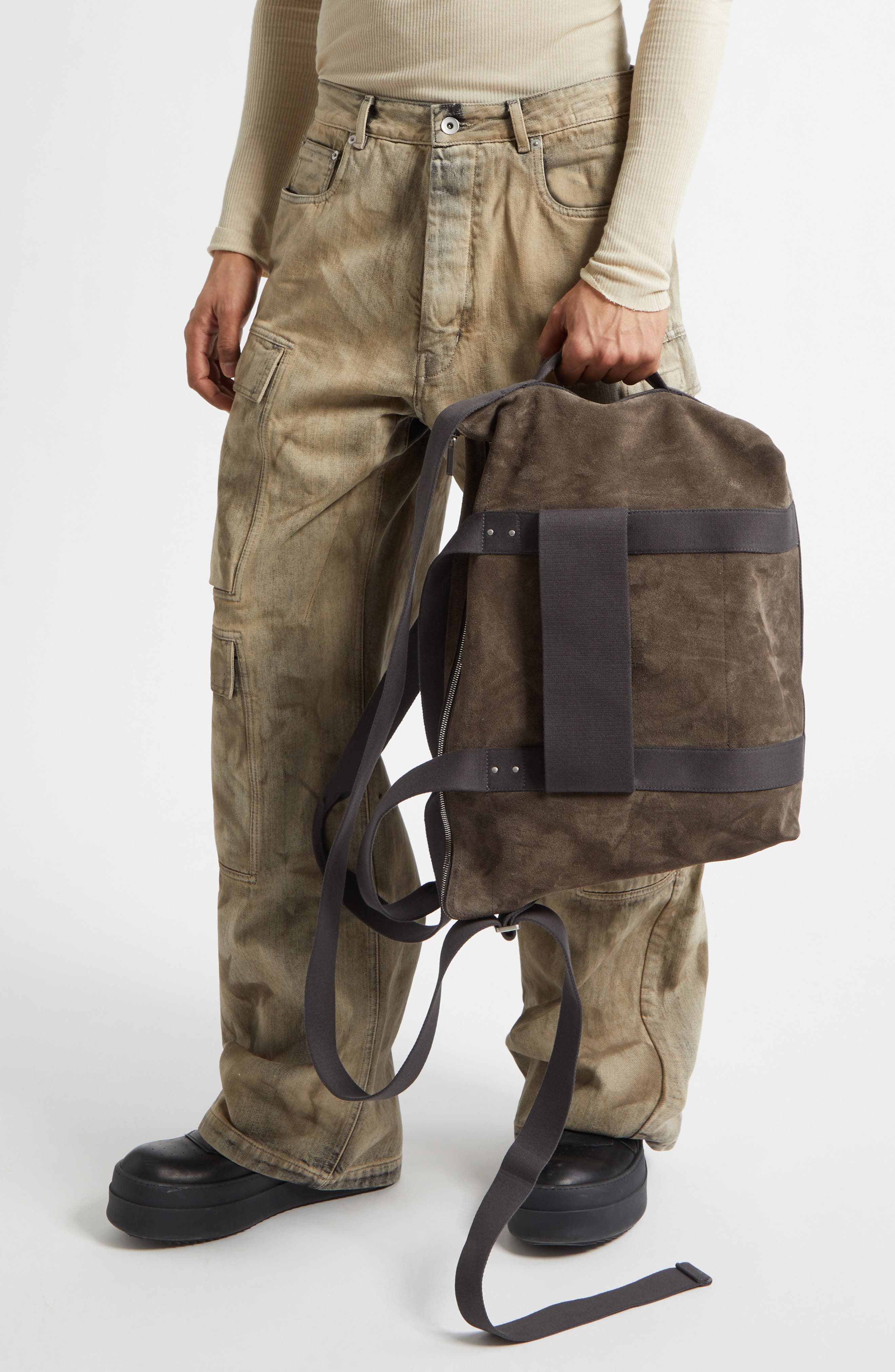 Rick Owens Trolley Tote, Alternate, color, Dust/ Dust