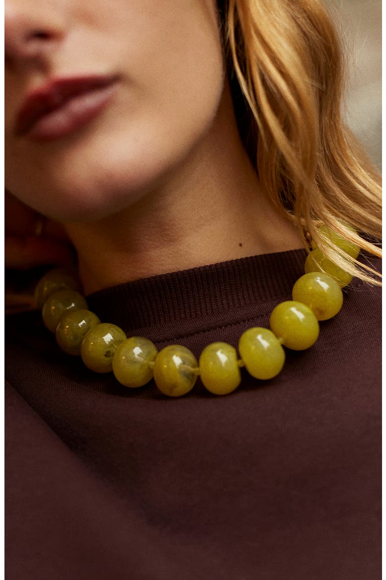 Joan Necklace, Alternate, color, OLIVE