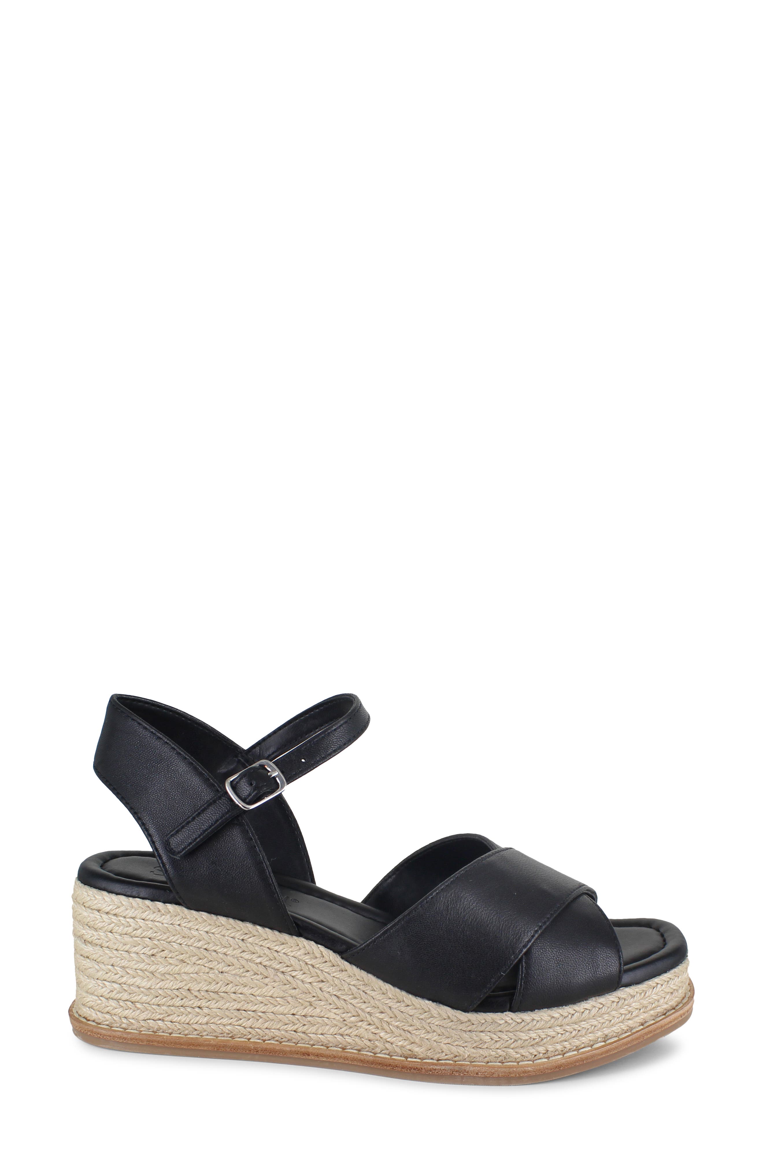 Splendid Danny Ankle Strap Espadrille Platform Wedge Sandal, Alternate, color, 