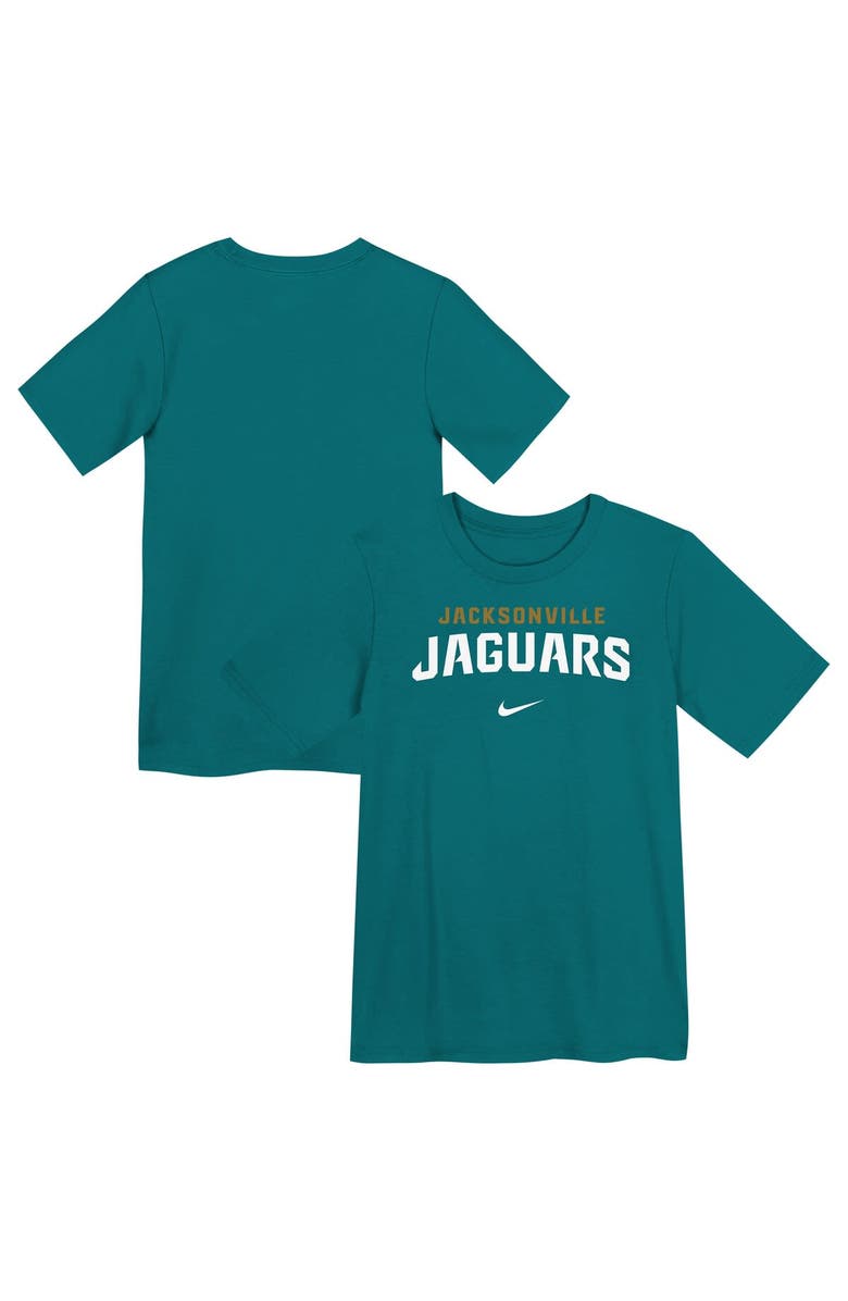 Nike Preschool Nike Teal Jacksonville Jaguars Wordmark T-Shirt, Main, color, Teal