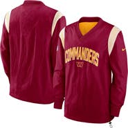 Nike Men's Nike Burgundy Washington Commanders Sideline Athletic Stack V-Neck Pullover Windshirt Jacket