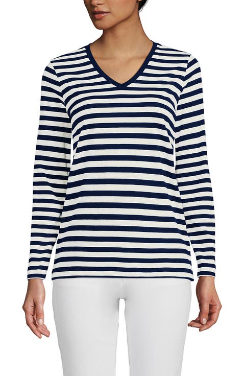 Supima Cotton Long Sleeve V-Neck T-Shirt