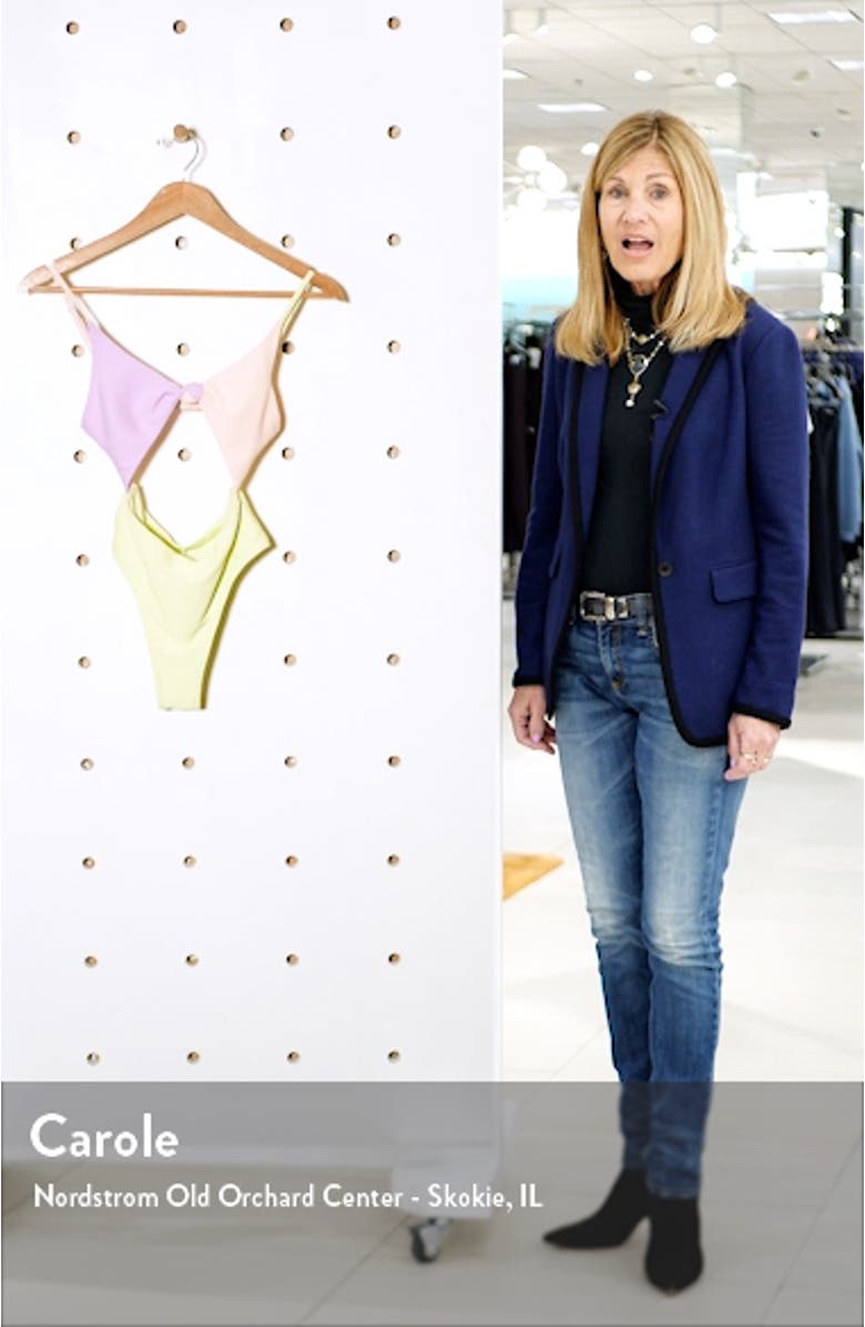 Tanlines Cutout Colorblock One-Piece Swimsuit, sales video thumbnail