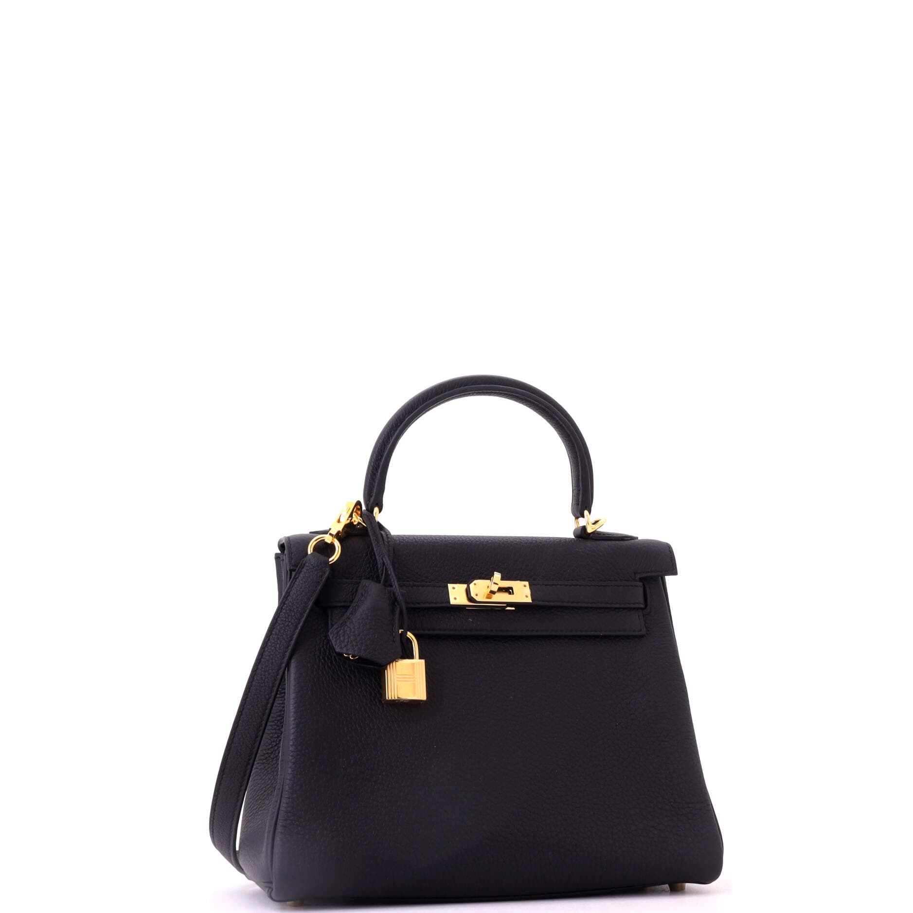 Kelly Handbag Black Togo with Gold Hardware 25, Alternate, color, Black