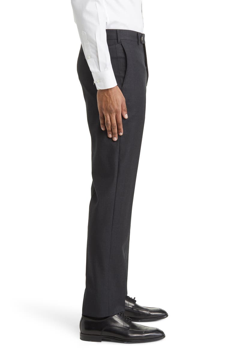 Devon Super 110s Serge Trousers, Alternate, color, DARK GREY