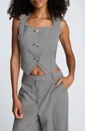 Kenneth Cole Herringbone Fitted Vest