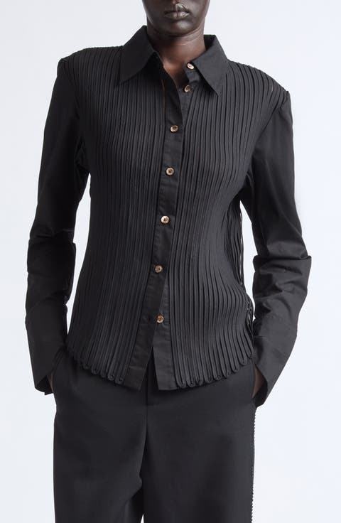 Mito Bias Tape Cotton Button-Up Shirt