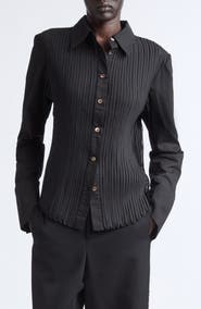 Diotima Mito Bias Tape Cotton Button-Up Shirt