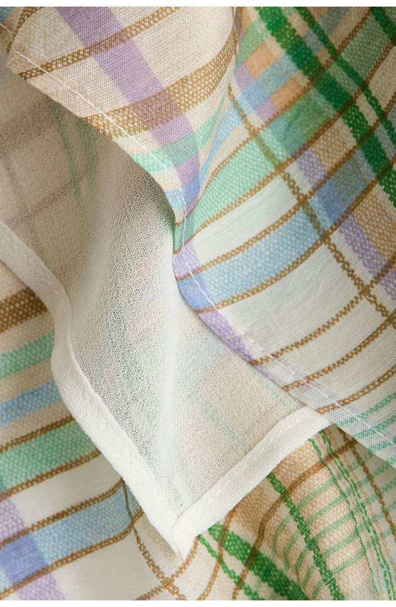 H&M Lyocell-blend handkerchief skirt, Alternate, color, Green/Plaid