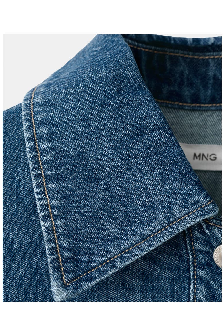 Short Sleeve Denim Shirt, Alternate, color, MEDIUM BLUE