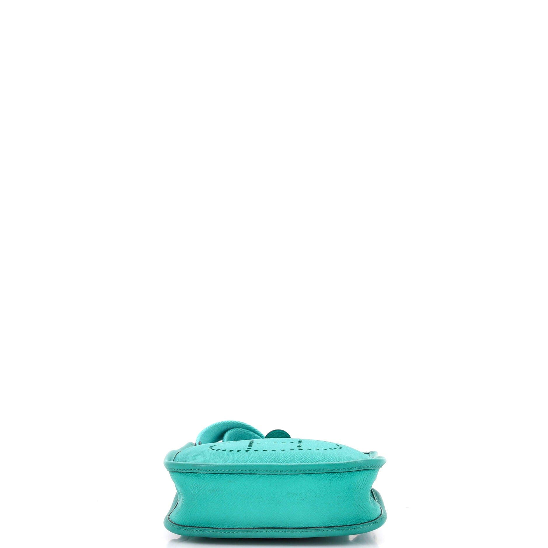 Pre-Owned Hermes Evelyne Bag Gen III Epsom TPM, Alternate, color, Bleu Paon