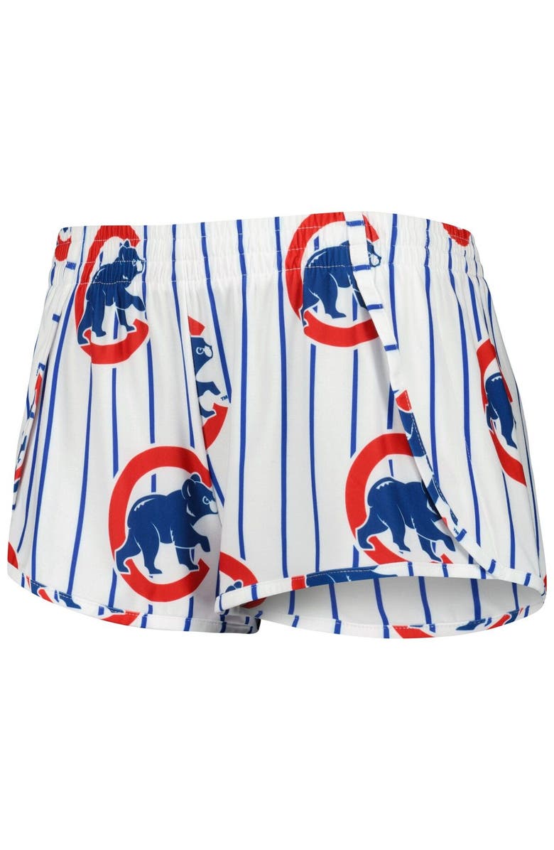 CONCEPTS SPORT Women's Concepts Sport White Chicago Cubs Reel Allover Print Tank Top & Shorts Sleep Set, Alternate, color,