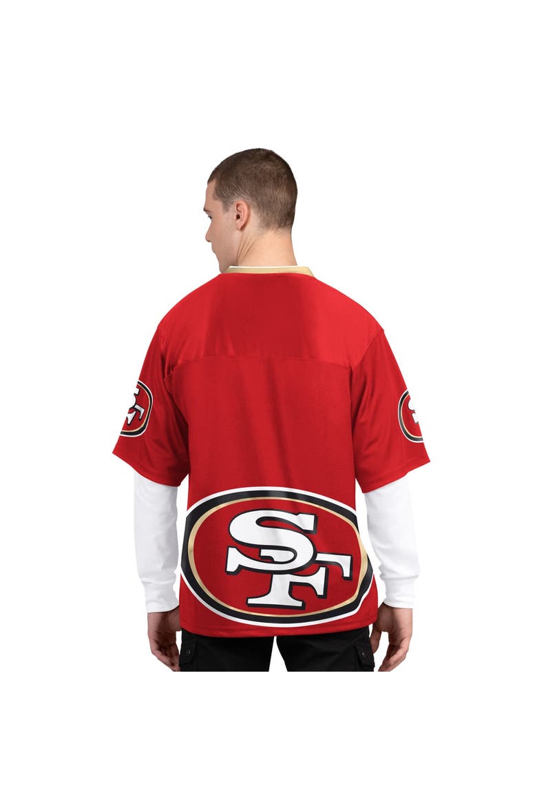 Men's Starter  Scarlet/White San Francisco 49ers Short Sleeve & Long Sleeve T-Shirt Combo Pack, Alternate, color, Scarlet