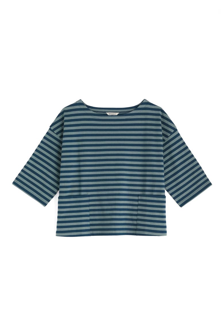 Buryan Stripe Organic Cotton T-Shirt, Alternate, color, MINI CORNISH LICHEN