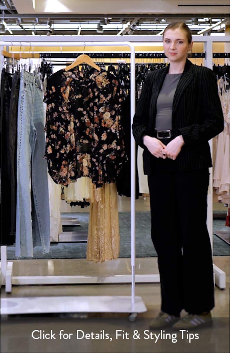 Lissie Floral Print Ruffle Top, sales video thumbnail