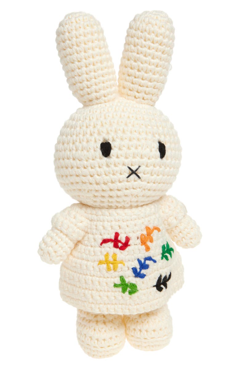 Just Dutch Miffy Matisse Crochet Stuffed Toy, Main, color, White