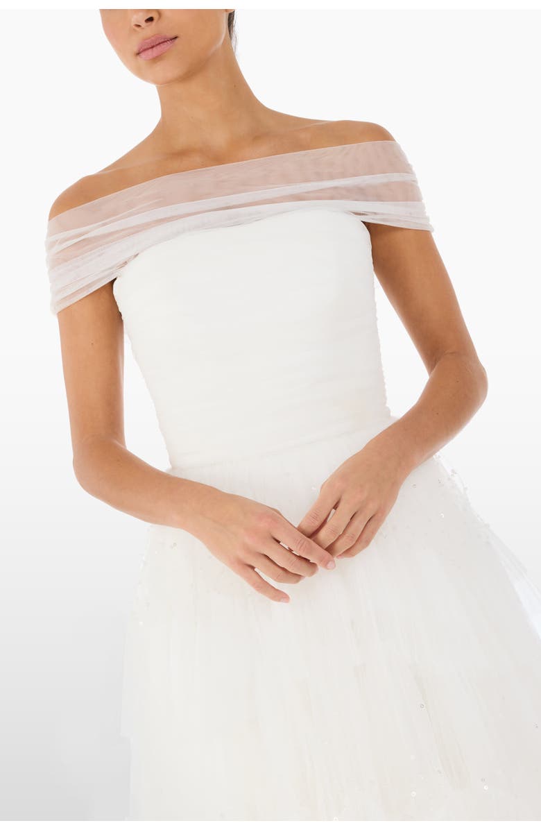 Jenny Packham Angel Falls Tiered Maxi Dress, Alternate, color, Ivory