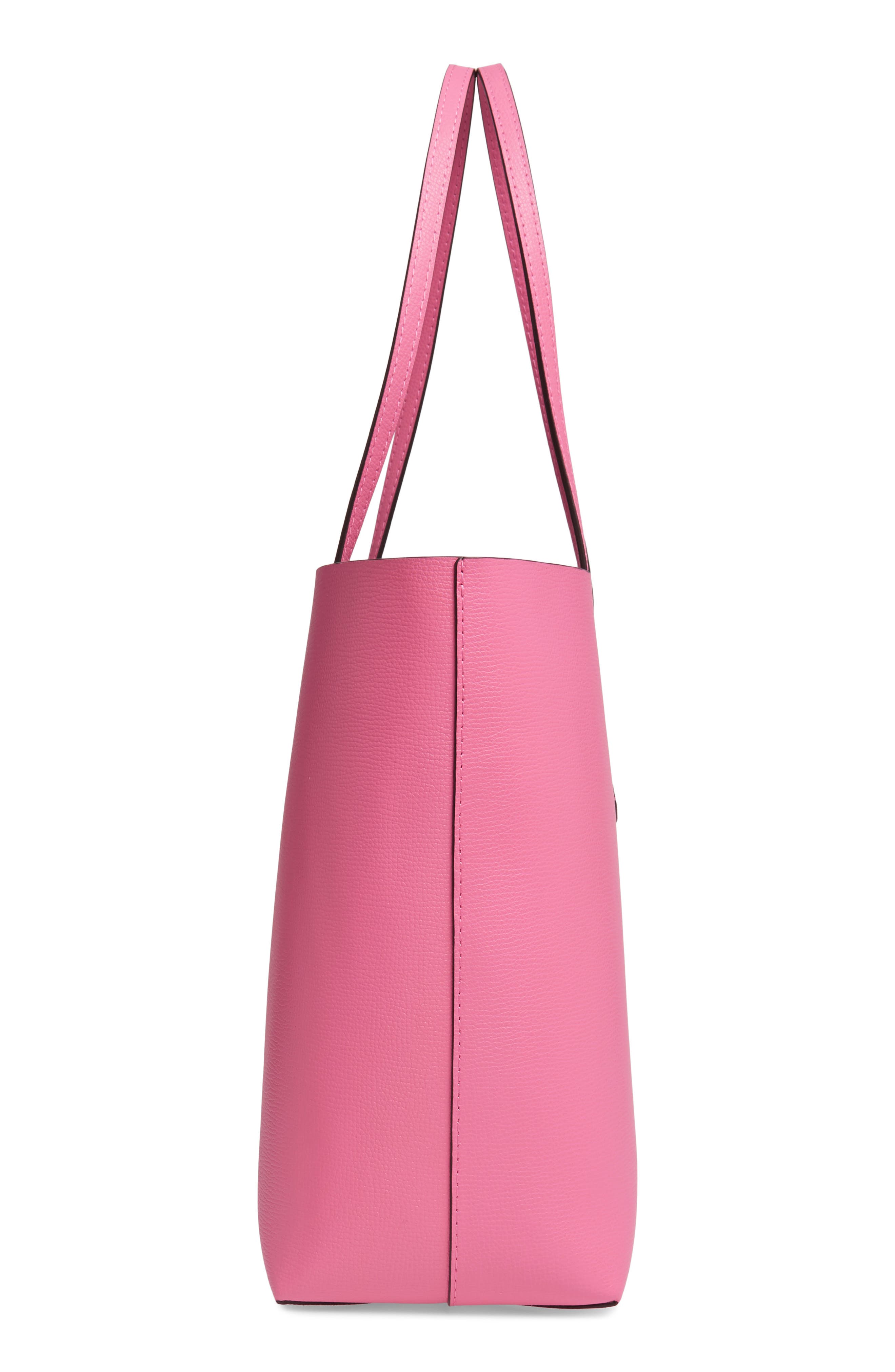 large molly leather tote, Alternate, color, HIBISCUS TEA