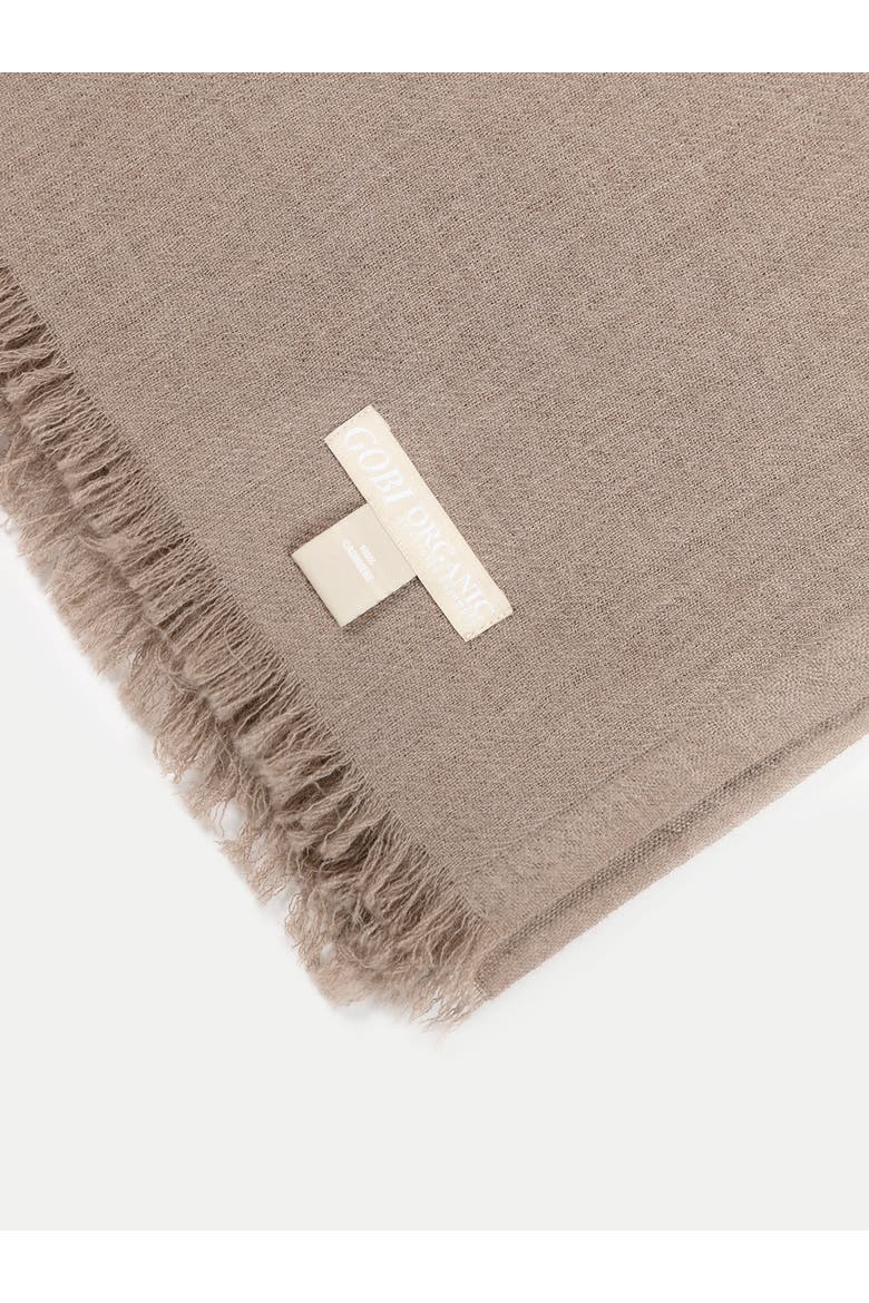 Lightweight Cashmere Woven Scarf, Alternate, color, taupe