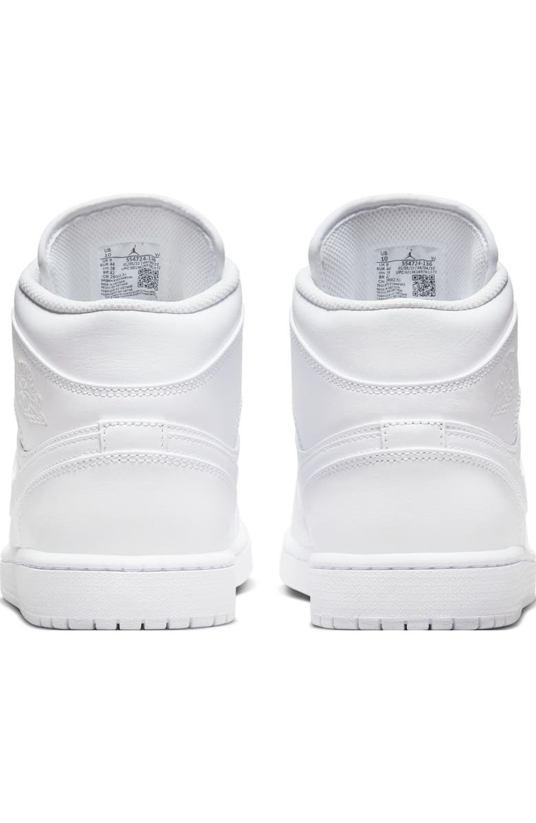 Jordan Air Jordan 1 Mid Sneaker, Alternate, color, White/ White