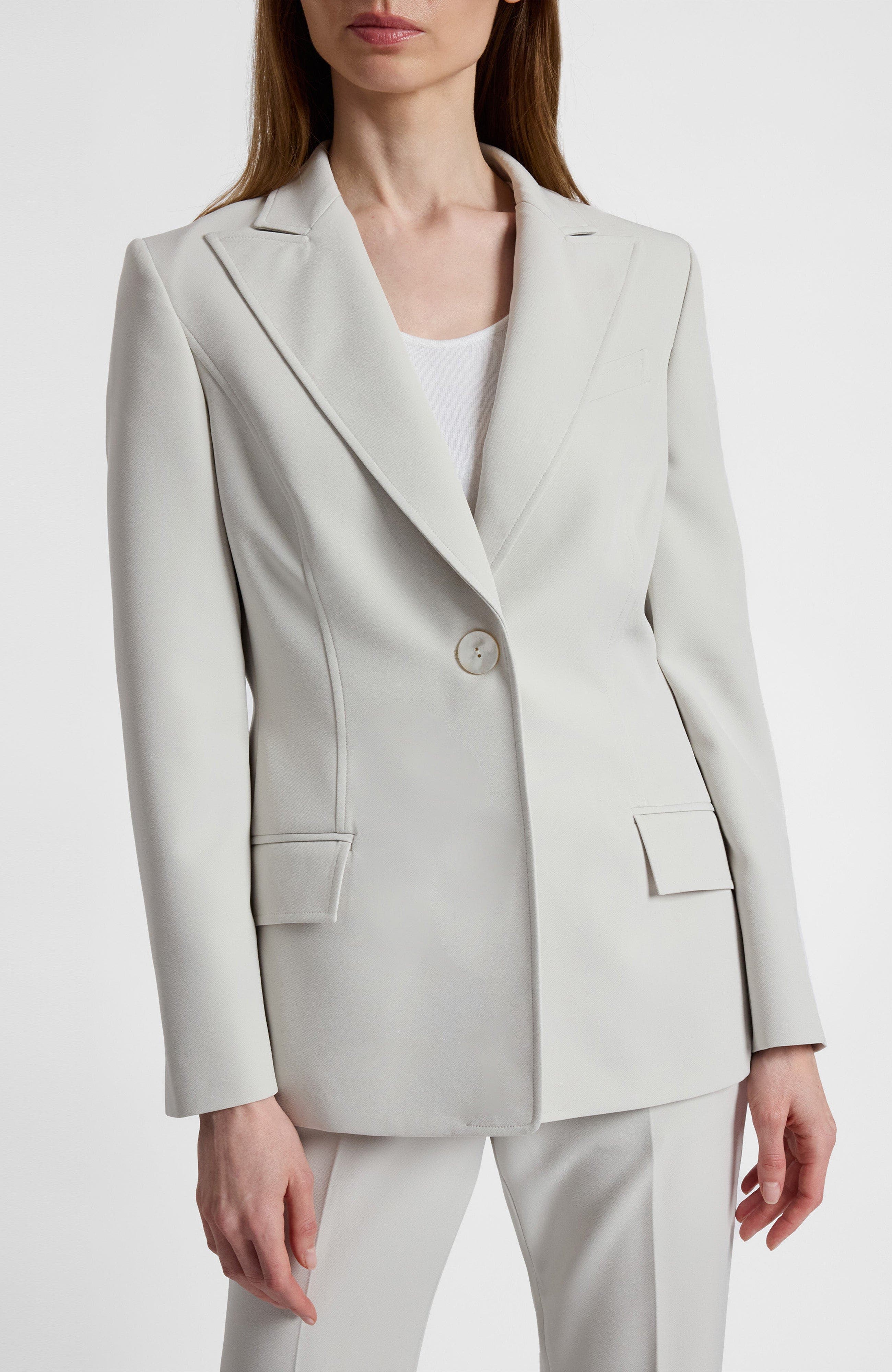 Jess Crepe Single Button Jacket