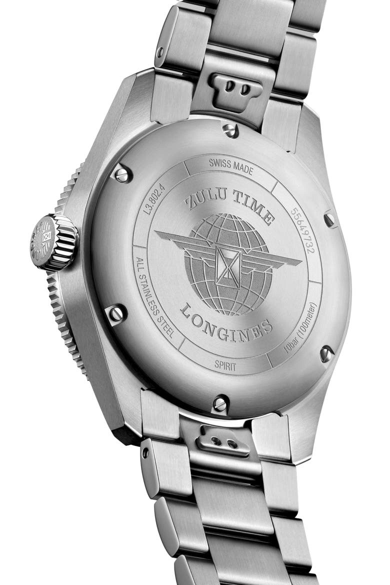 Spirit Zulu Bracelet Watch, 39mm, Alternate, color, SILVER/ANTHRACITE/GREEN