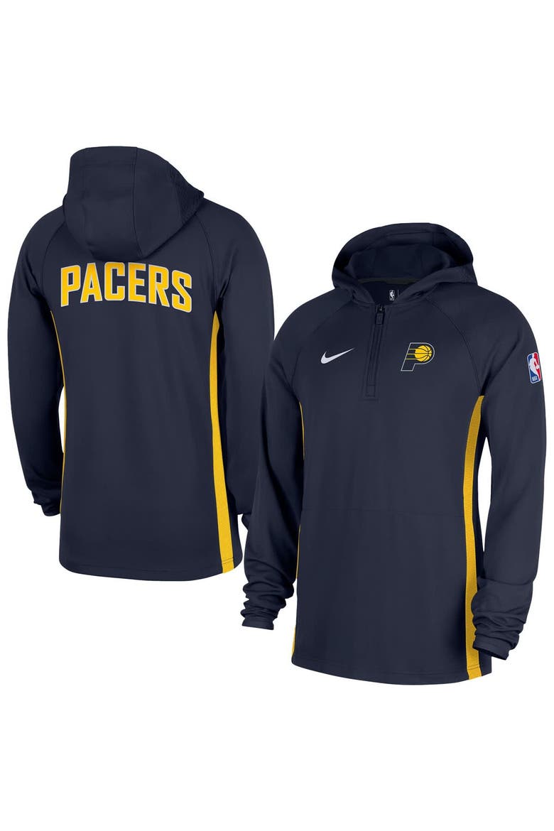 Men's Nike  Navy Indiana Pacers Authentic On Court Zone Quarter-Zip Dri-FIT Hoodie Jacket, Main, color, Navy