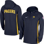 Nike Men's Nike  Navy Indiana Pacers Authentic On Court Zone Quarter-Zip Dri-FIT Hoodie Jacket