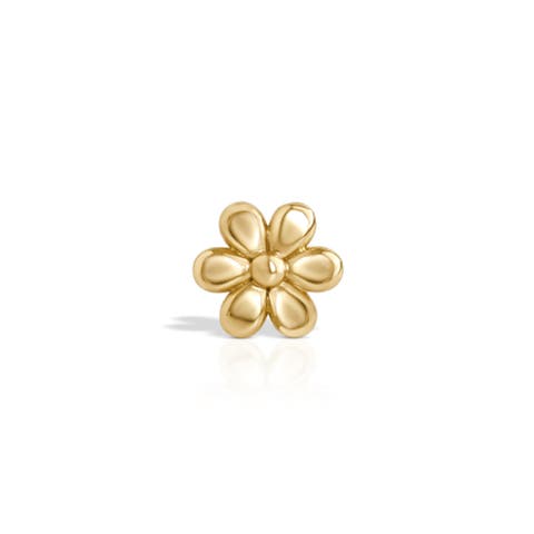 14K Yellow Gold Daisy Stud