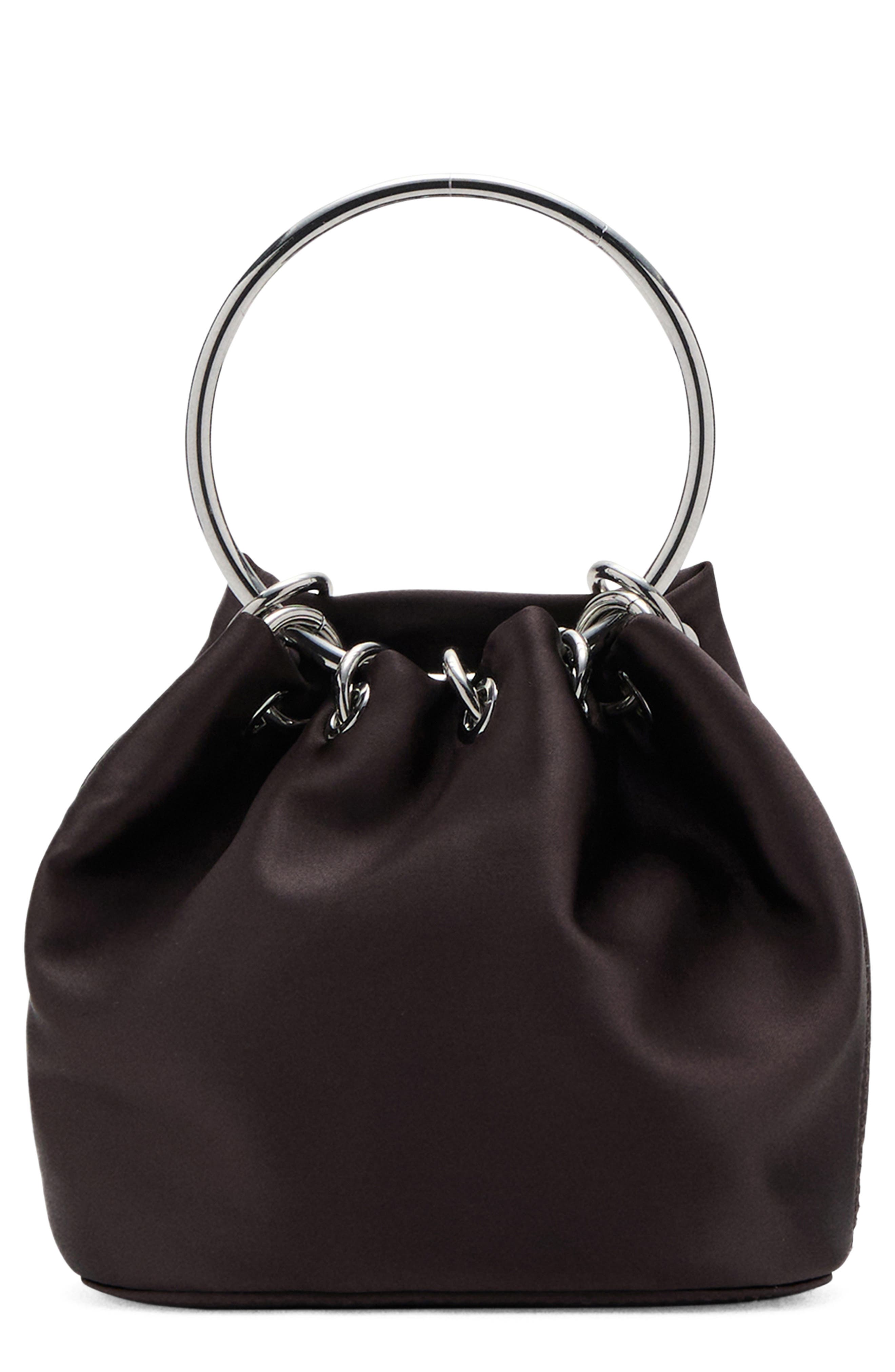 MANGO Satin Top Handle Bag, Main, color, 