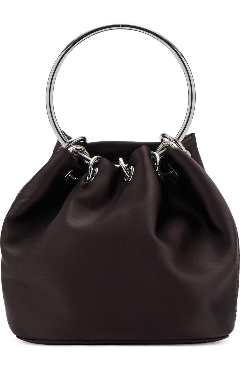 MANGO Satin Top Handle Bag, Main, color,