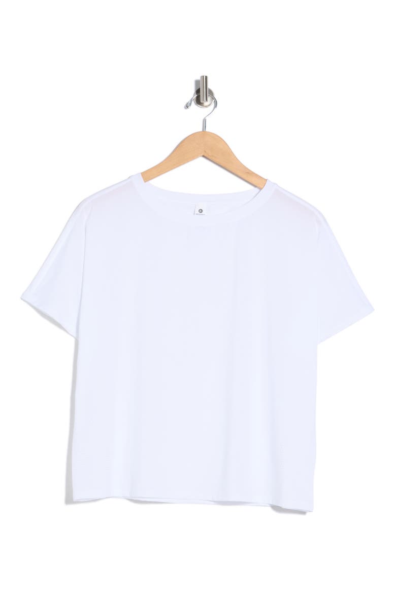 Dolman Sleeve Crop Active T-Shirt, Alternate, color, WHITE