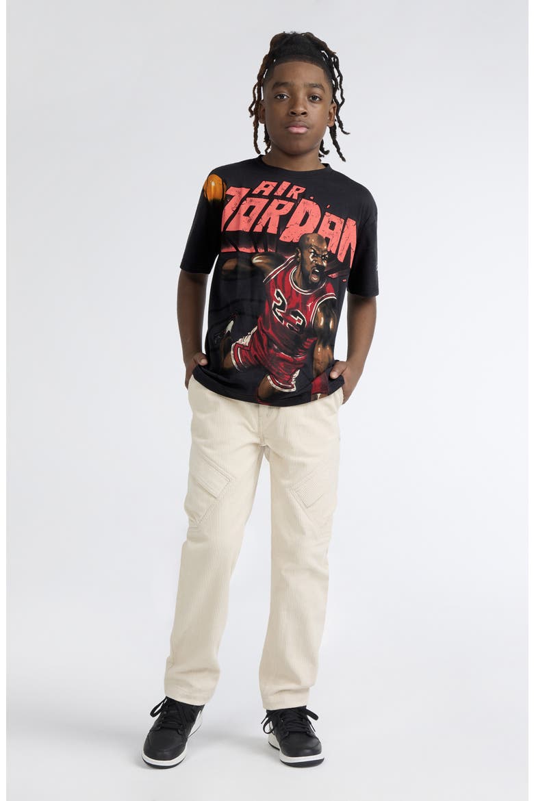 Kids' Air Jordan Slam Dunk Graphic T-Shirt, Alternate, color, OFF NOIR