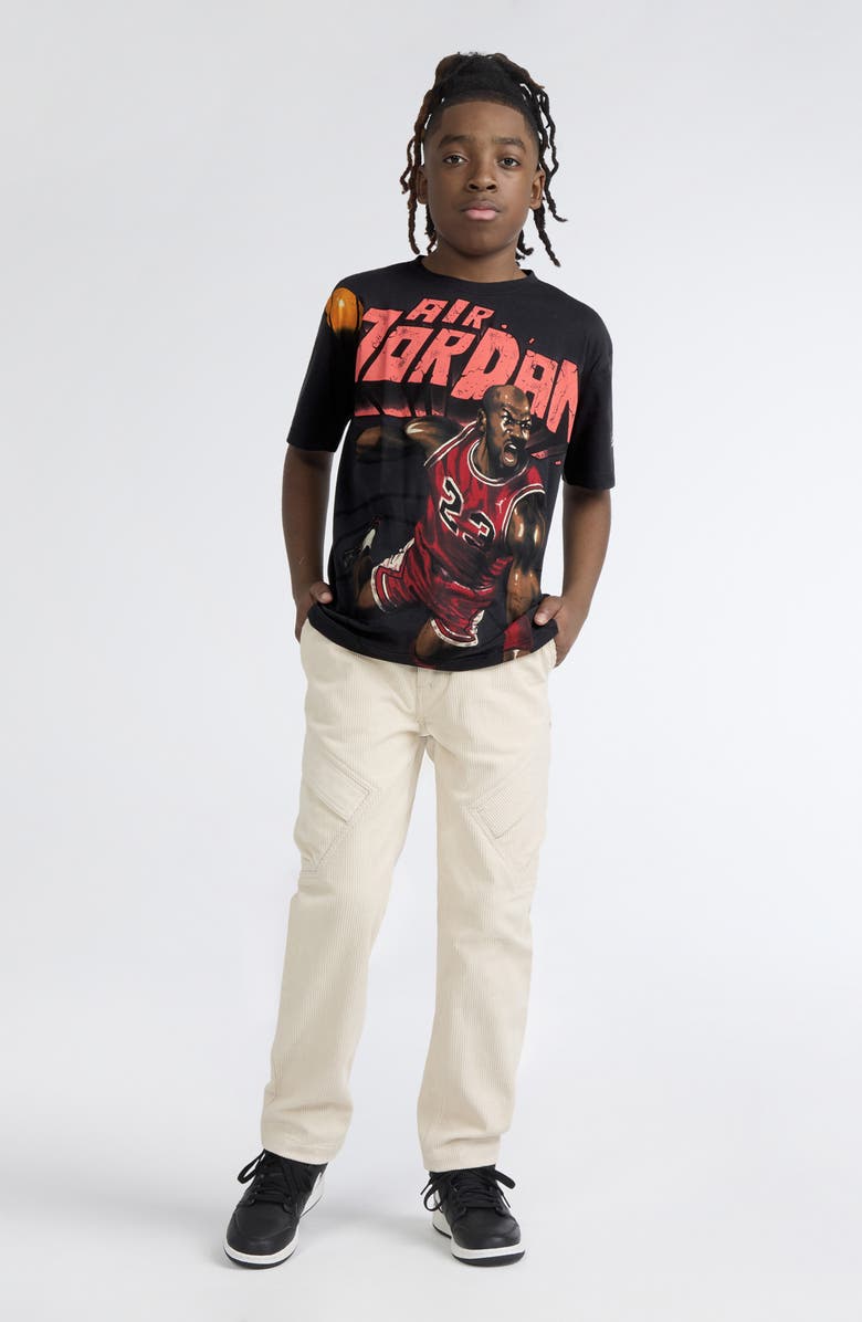 Jordan Kids' Air Jordan Slam Dunk Graphic T-Shirt, Alternate, color, Off Noir