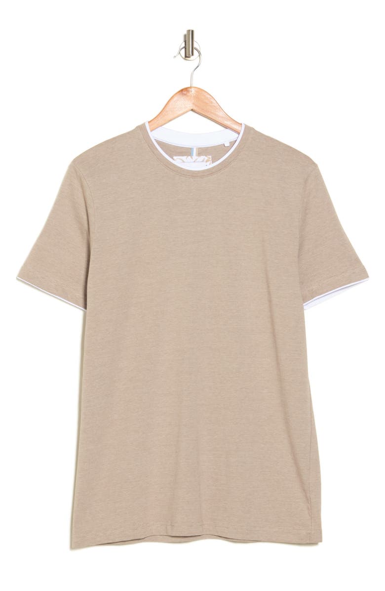 Cactus Man Stripe Cotton Crewneck T-Shirt, Alternate, color, Sand