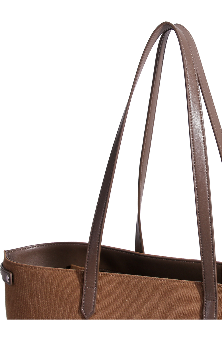JURGI Tennis Racket Canvas and Leather Tote, Alternate, color, Camel