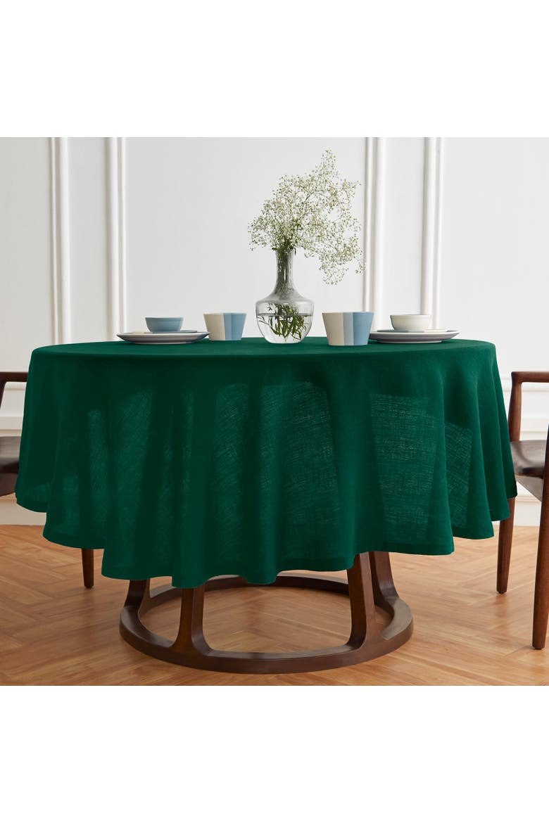 Linen Round Tablecloth - Sonoma, Main, color, Green