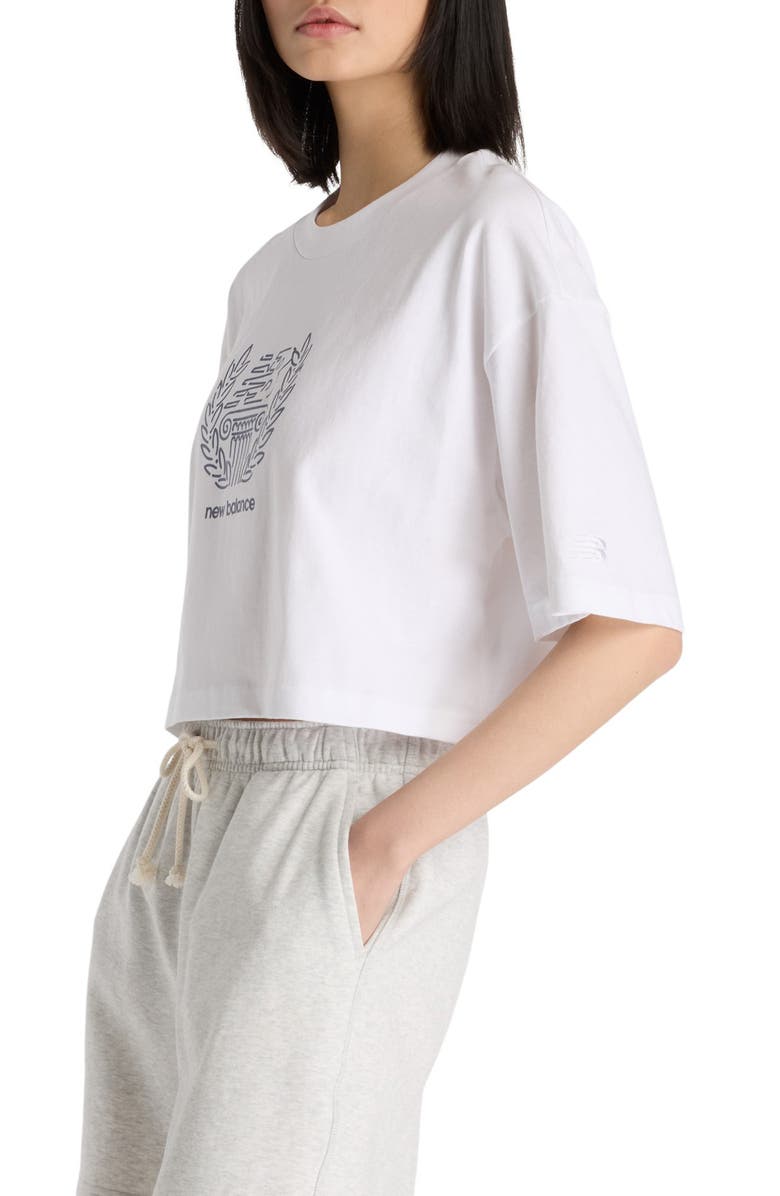 New Balance x Debut Oversize Crop Sculpture Graphic T-Shirt, Alternate, color, 