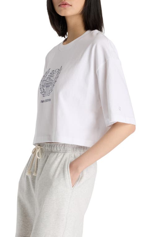 NEW BALANCE NEW BALANCE X DEBUT OVERSIZE CROP SCULPTURE GRAPHIC T-SHIRT