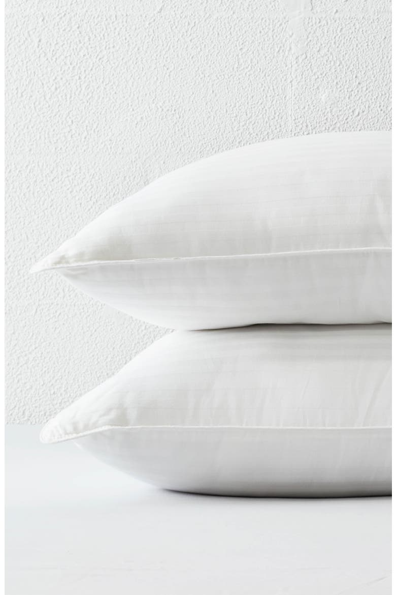 2-Pack Gel Fiber Cotton Pillows, Alternate, color, WHITE